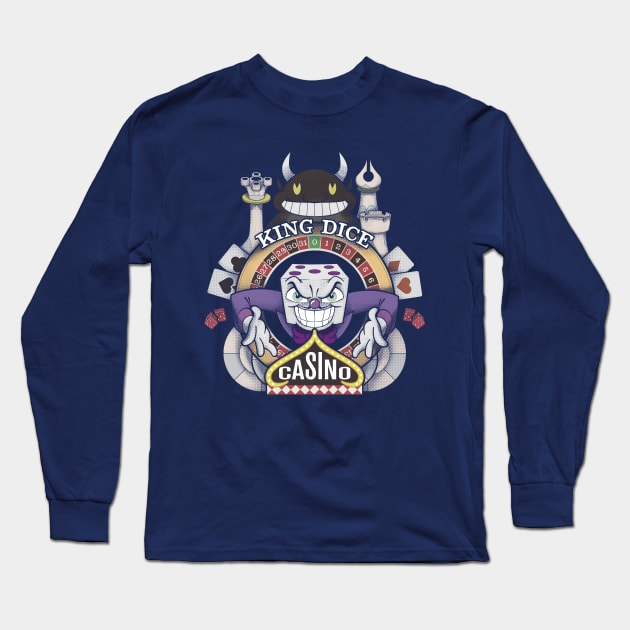 Cuphead King Dice Casino Long Sleeve T-Shirt by MetalZebra